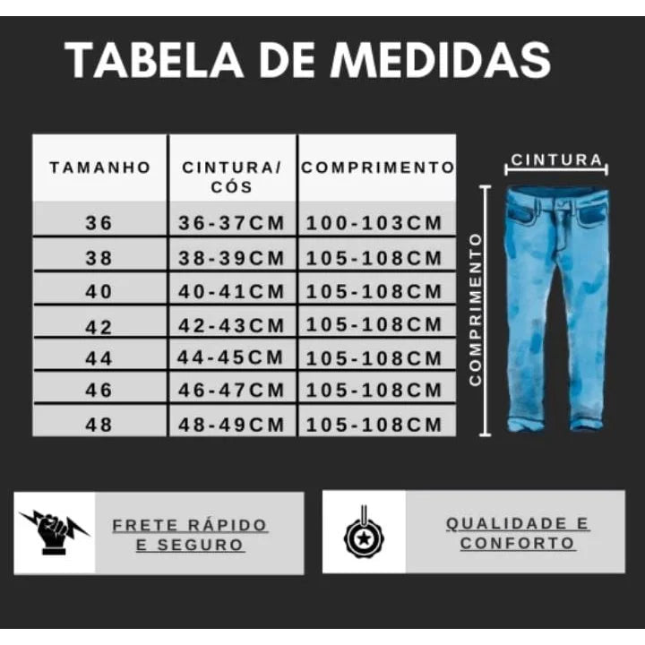 Calça Jeans Slim Original (Qualidade Premium)