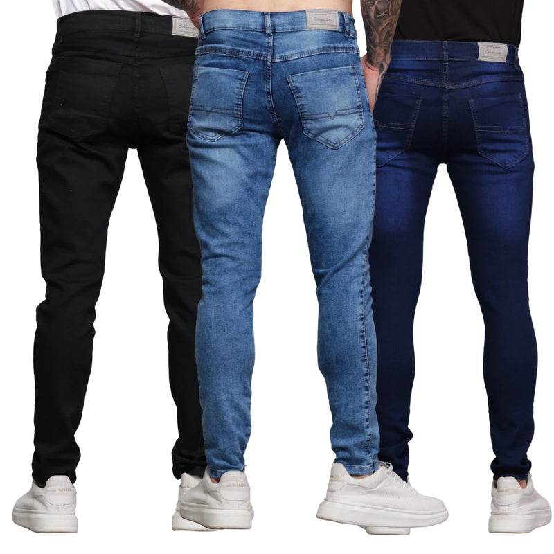 Kit 3 Calças Jeans Skinny Lycra