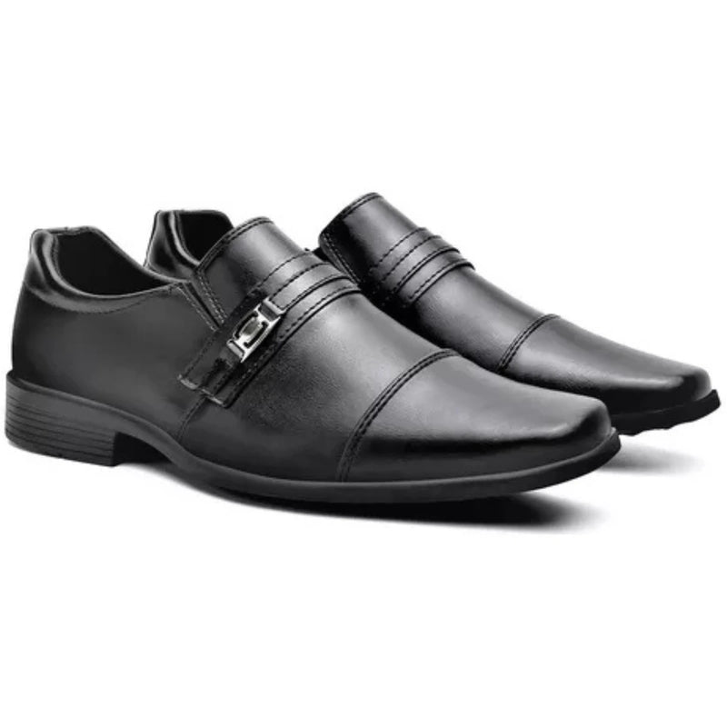 Sapato Social Masculino (Detalhe Metal, Bico Quadrado)