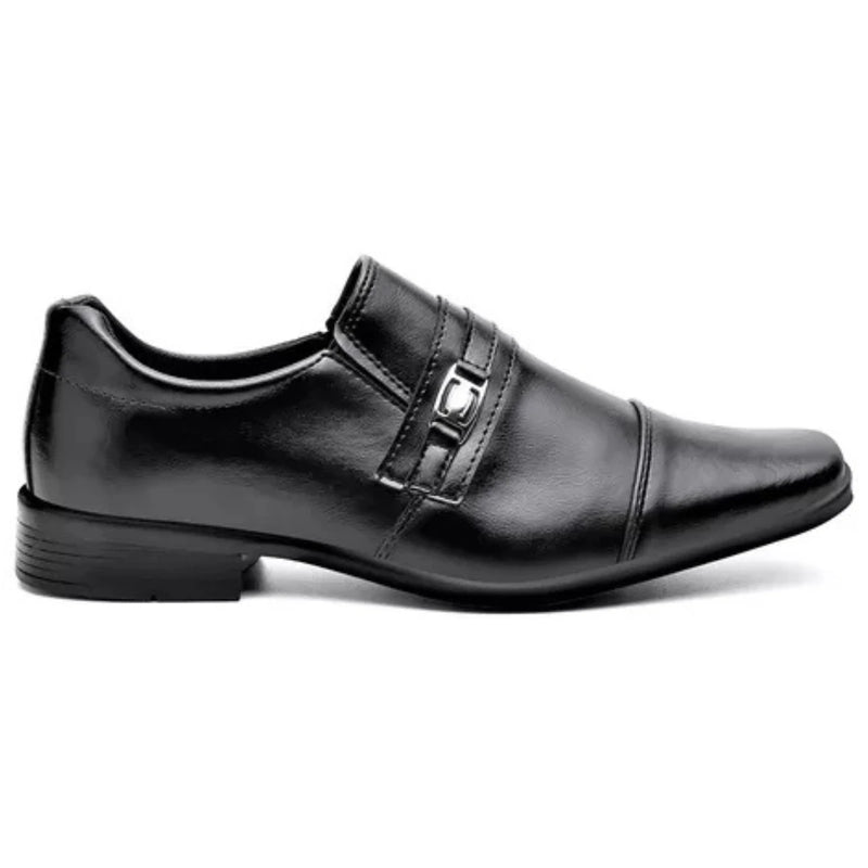 Sapato Social Masculino (Detalhe Metal, Bico Quadrado)