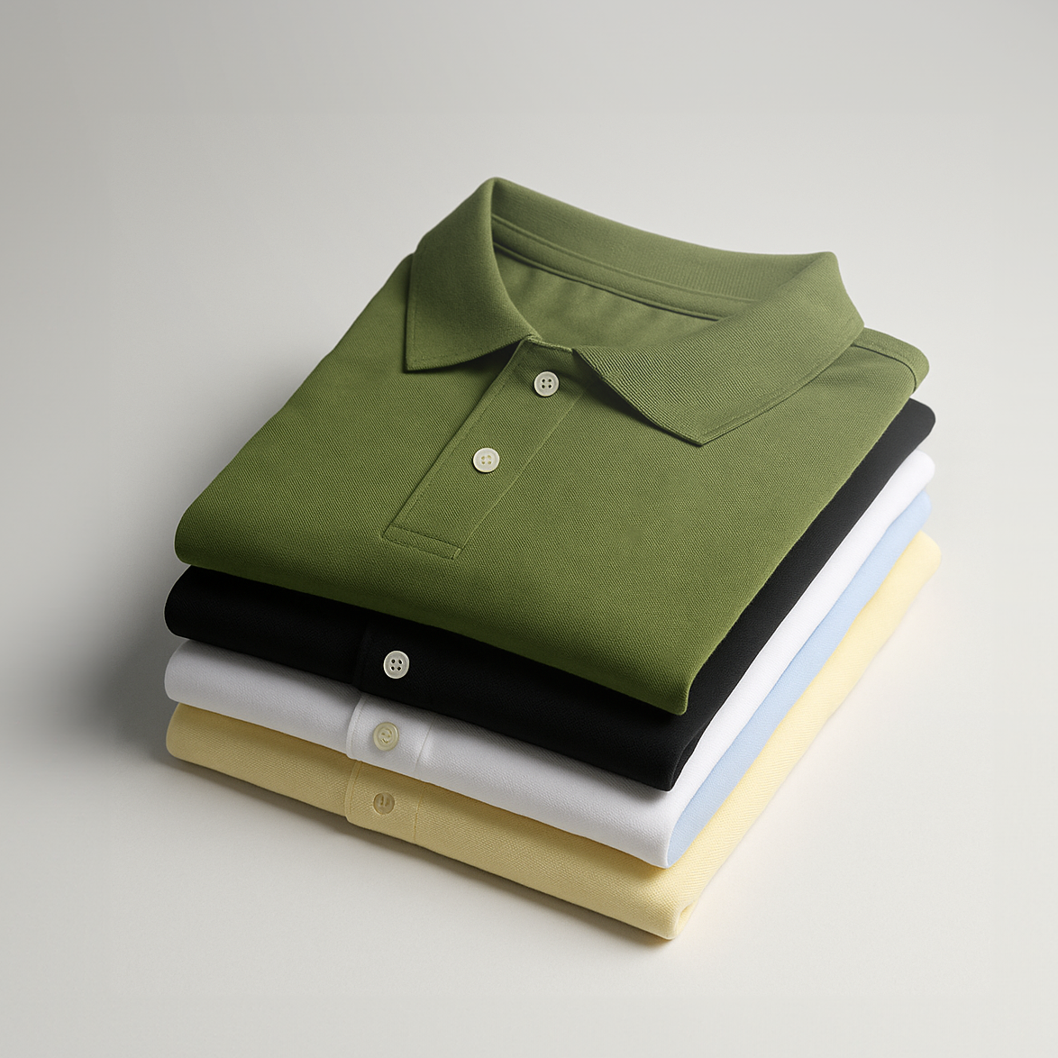 KIT - 4 Camisetas Polo (Lisas, Algodão).