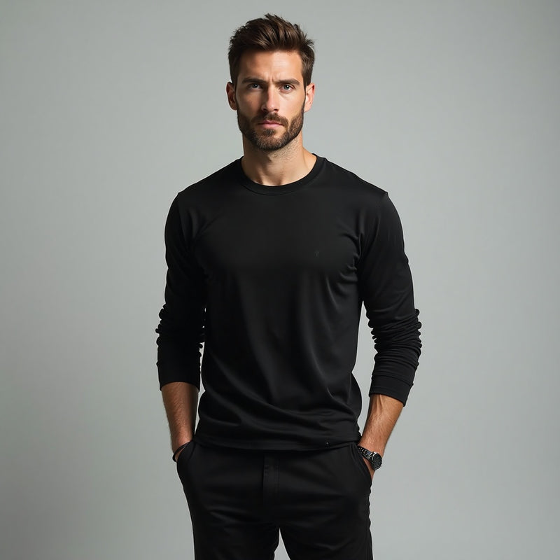 Kit - 2 Camisetas Térmicas Masculinas Manga Longa (Proteção Solar UV, Compressão)