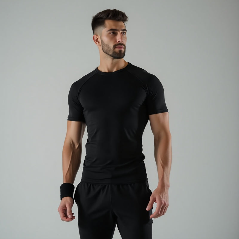 Camisa Térmica Manga Curta (Compressão Rashguard, Proteção UV 50)