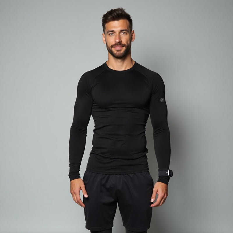 Camisa Térmica Manga Longa (Proteção UV, Camiseta de Compressão)