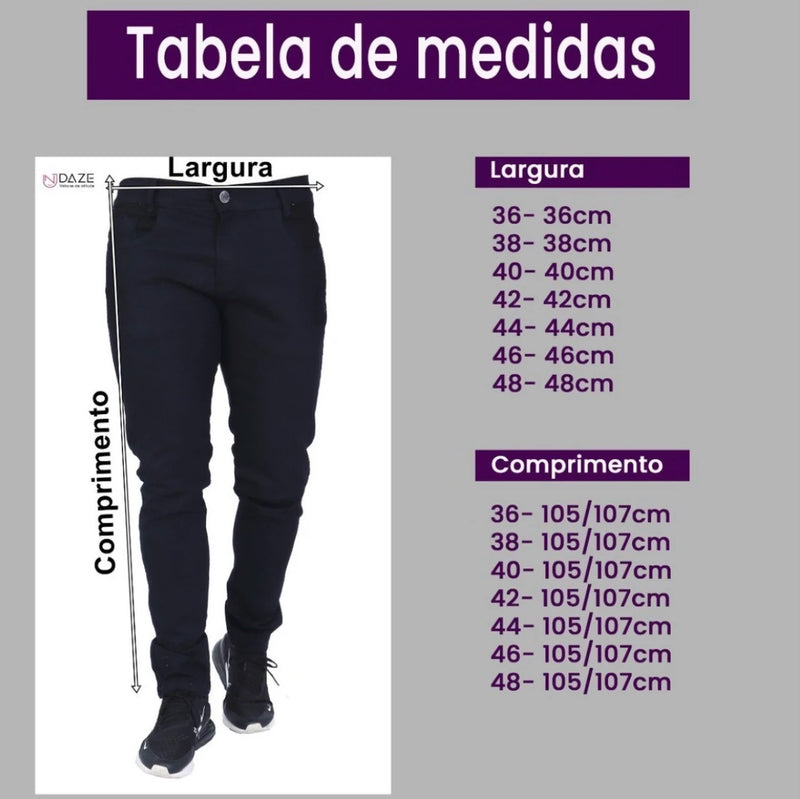 Calça Masculina Marrom (Sarja Slim com Lycra)