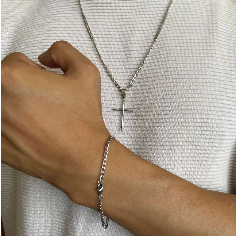 Corrente + Pulseira (Aço Inoxidável)