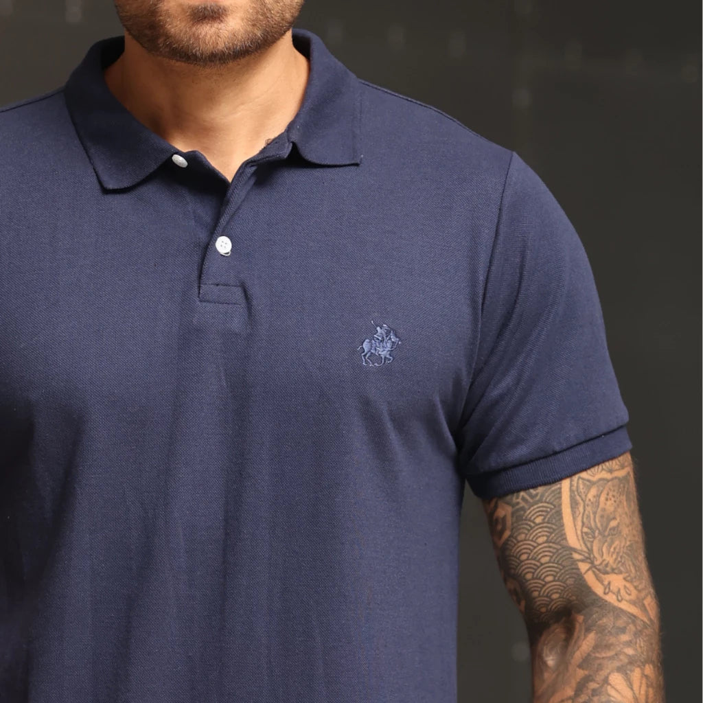 KIT - 4 Camisetas Polo (Lisas, Algodão).