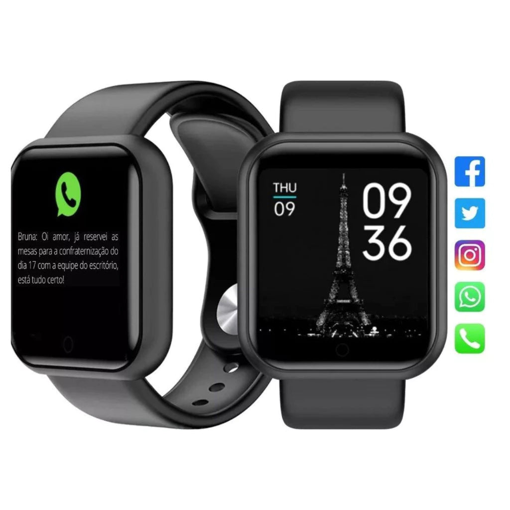 Relógio Smartwatch D20 (Bluethoot e Monitor de Frequência)